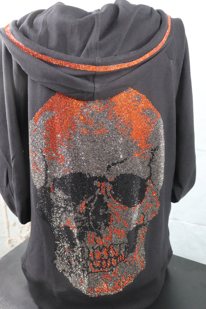 70675 Orange Skull Hoodie – www.malanalove.com