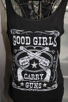 # 255  Good girl carry guns ( Open Back Mid Top