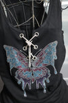 Multi Butterfly ( Open Front) Racer Tank