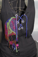 555 Double Sided Dripping Skull  Open Front (Racer Tank)