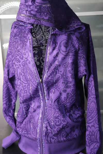 Purple Dripping Light Fitted Hoodie