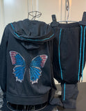 Turquoise Butterfly Hoodie