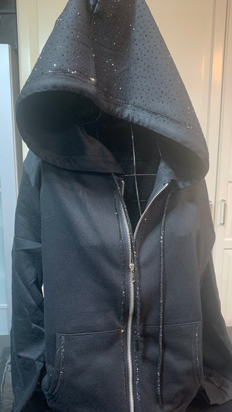 Black on Black Hoodie (FLEECE INSIDE)