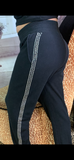 M6001    3/Row Diamond Joggers Pants