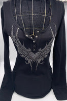 T11759A   Henley Thermal Heart Wings