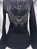 T11759A   Henley Thermal Heart Wings