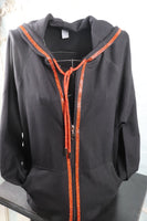 #70675 Orange Skull Hoodie