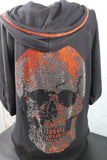 #70675 Orange Skull Hoodie