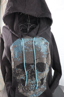 Turquoise Skull  Pullover