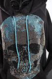 Turquoise Skull  Pullover
