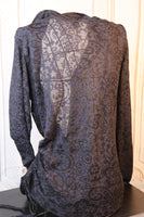M8706 Lace imprint side cinched jacket