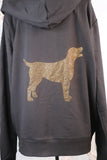 Lab Dog ( Gold or Black Diamond) on Solid Hoodie