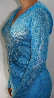 M731 (NEW Paisly Print)  V-Neck Cover-up Rose Wings