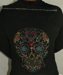 4487   Heart Diamond Skull Hoodie