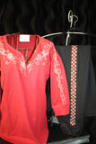 M355 Butterfly Snap  3/4 Sleeve