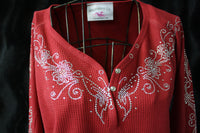 M355 Butterfly Snap  3/4 Sleeve