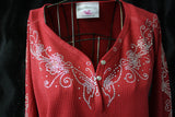 M355 Butterfly Snap  3/4 Sleeve
