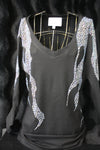 Double Flames on (BOTH SIDES) V-Neck Long Sleeve