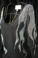 Double Flames on (BOTH SIDES) V-Neck Long Sleeve