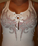 Red Heart Wings Open-Front Tank