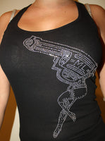 Gun Girl  Racer Tank)