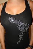 Gun Girl  Racer Tank)