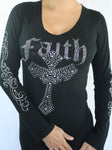 6977  Faith/Arms V-Neck Long Sleeve