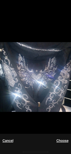 M8001 Heart Wings Zip Hoodie (FULL of BLING)