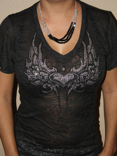 M708  Heart Wings (Burn Out Jersey)