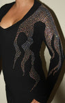 Flame Arms V-Neck Long Sleeve