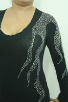Flame Arms V-Neck Long Sleeve