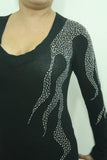 Flame Arms V-Neck Long Sleeve