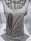 M251  Red Feather Loose Top